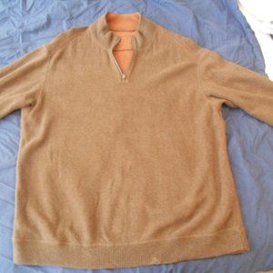 Tommy Bahama Quarter Zip, Brown Large